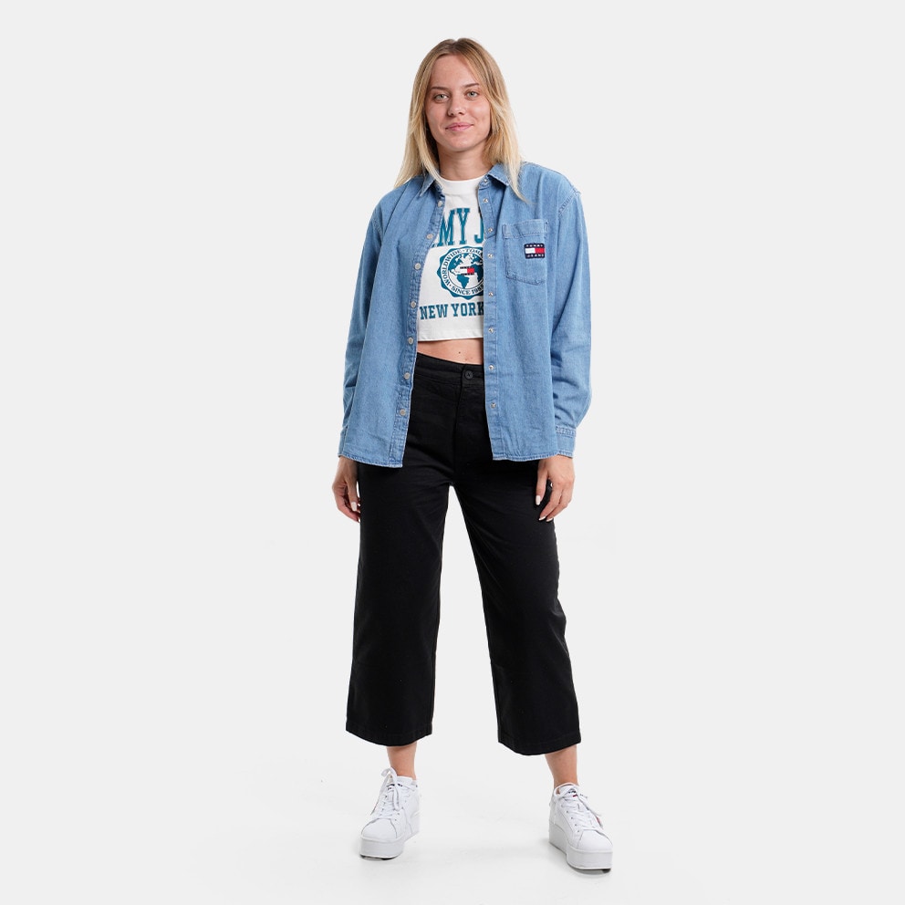 Tommy Jeans Chambray Badge Boy Regular Fit Women's Shirt