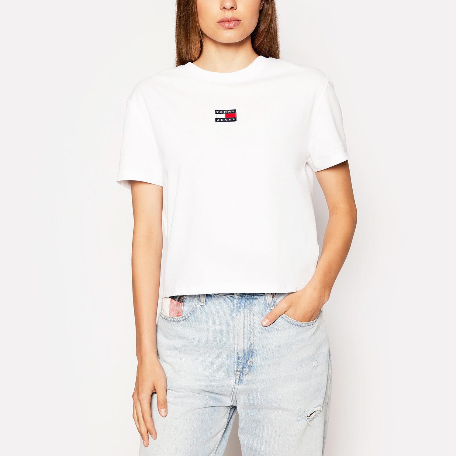 Tommy Jeans Center Badge Γυναικείο T-shirt (9000088562_1539)