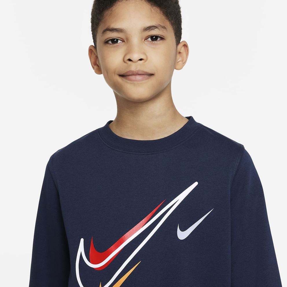 Nike Sportswear Fleece Crew Παιδική Μπλούζα Φούτερ