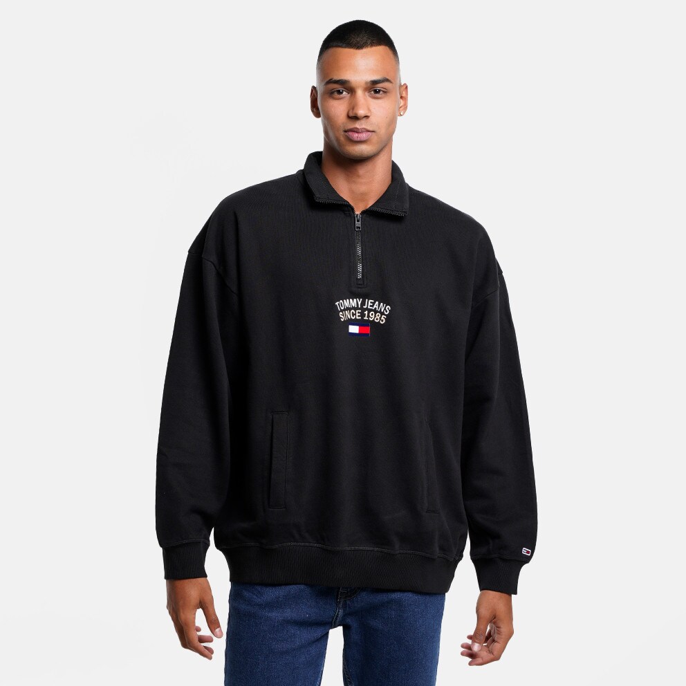 Tommy Jeans Tjm Timeless Arch Half Zip Ανδρική Μπλούζα Φούτερ