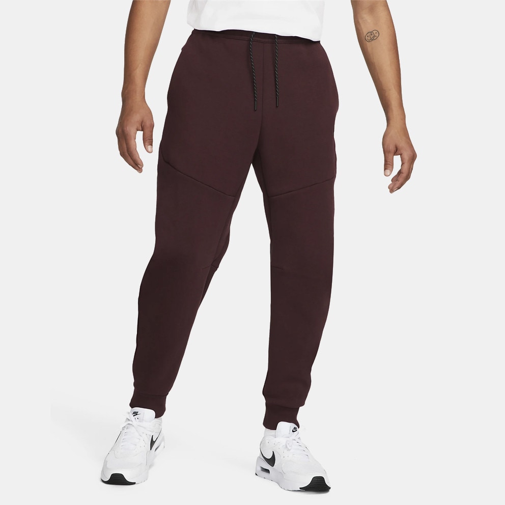 Nike tech fleece burgundy pants sale