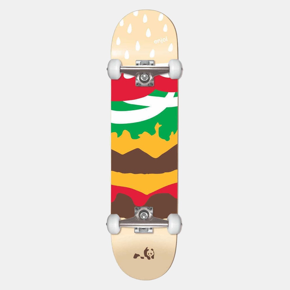 Athlopaidia Enj Burger Time Youth First Push Complete Skateboard 7.375