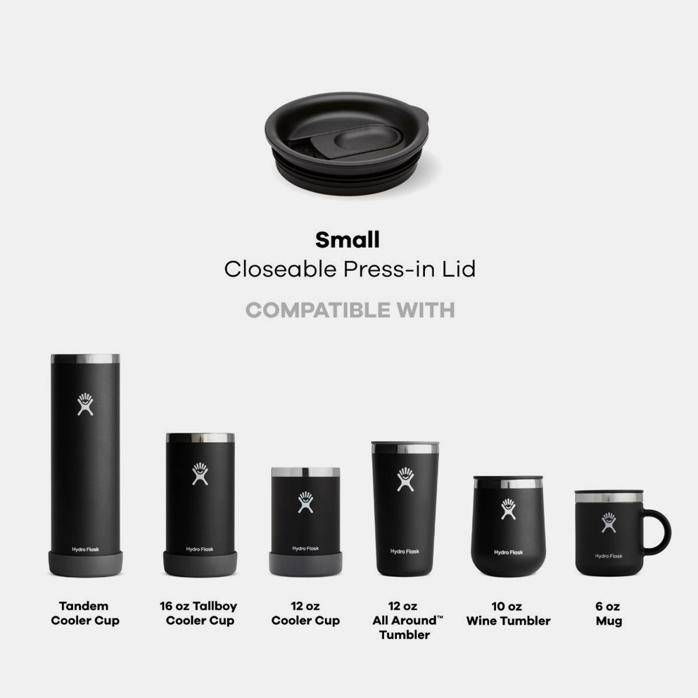 Hydro Flask Small Closeable Press-In Lid Black