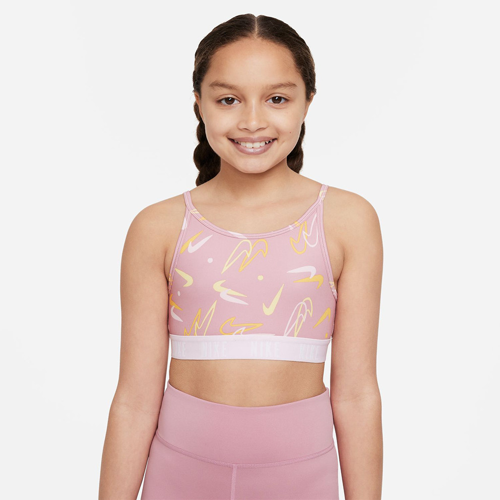 Nike Older Girls Dri-FIT Futura Swoosh Sports Bra - Pink