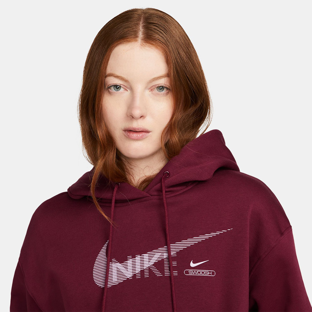 638 - Nike Sportswear Swoosh Women's Hoodie Red DR5613 - nike flyknit air  max upcoming releases