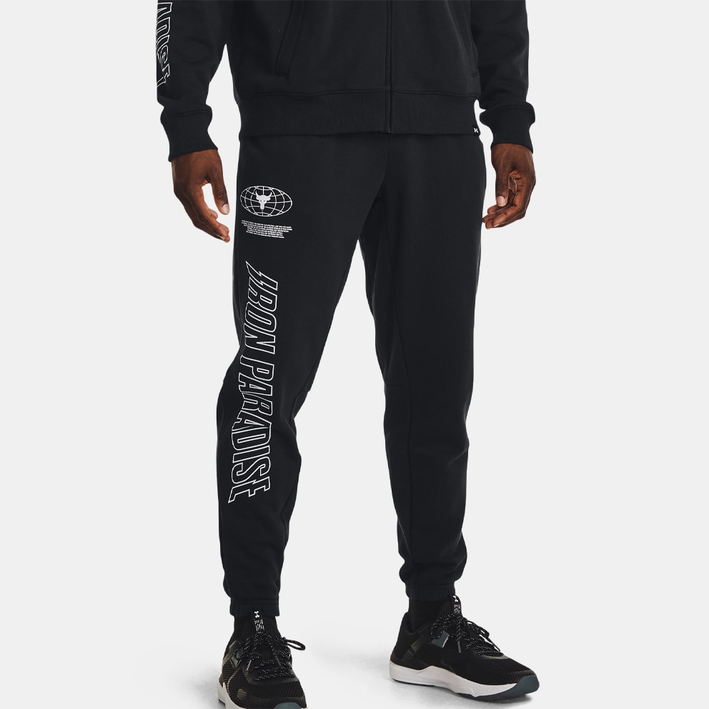 Under Armour Project Rock Rival Fleece Ανδρικό Jogger Παντελόνι Φόρμας