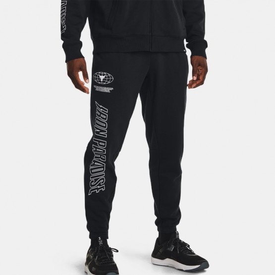 Under Armour Project Rock Rival Fleece Ανδρικό Jogger Παντελόνι Φόρμας