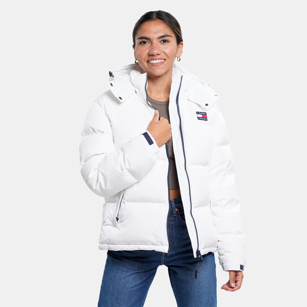 YBR - Lace Tommy Jeans Alaska Women's Puffer Jaclet White DW0DW14661 - Lace Tommy  Hilfiger FW0FW05219YBR