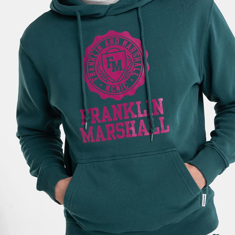 Franklin & Marshall Logo Aνδρική Μπλούζα Με Κουκούλα