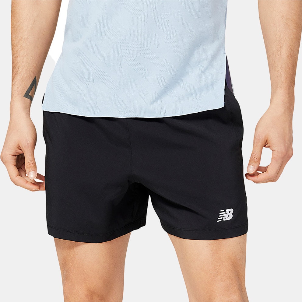 BK - New Balance Accelerate 5 Inch Men's Shorts Black MS23228 - Løb trail  New Balance