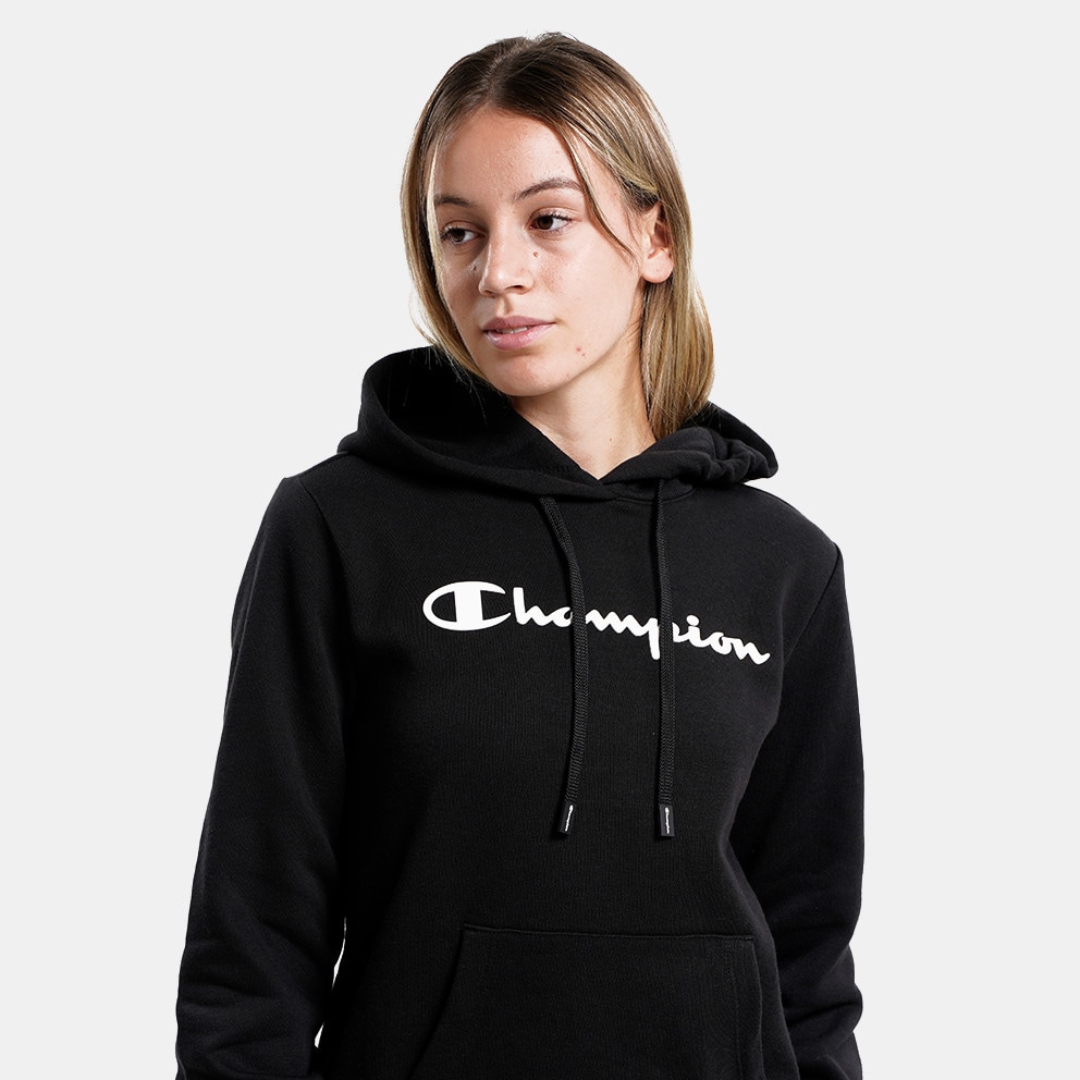 Champion Hooded Women\'s Hoodie Black 115687 - monogram-print crew-neck  T-shirt Schwarz - KK001