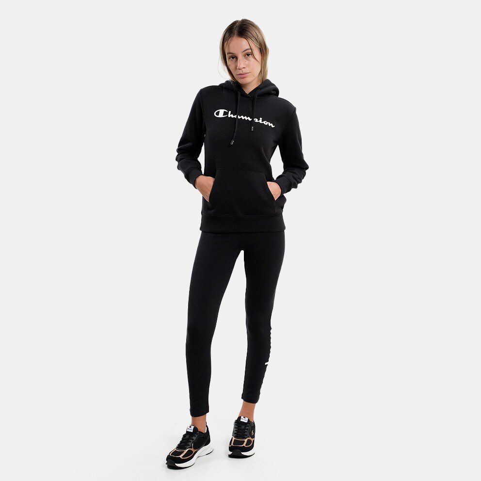 Champion Hooded Women's Hoodie Black 115687 - monogram-print crew-neck T-shirt  Schwarz - KK001