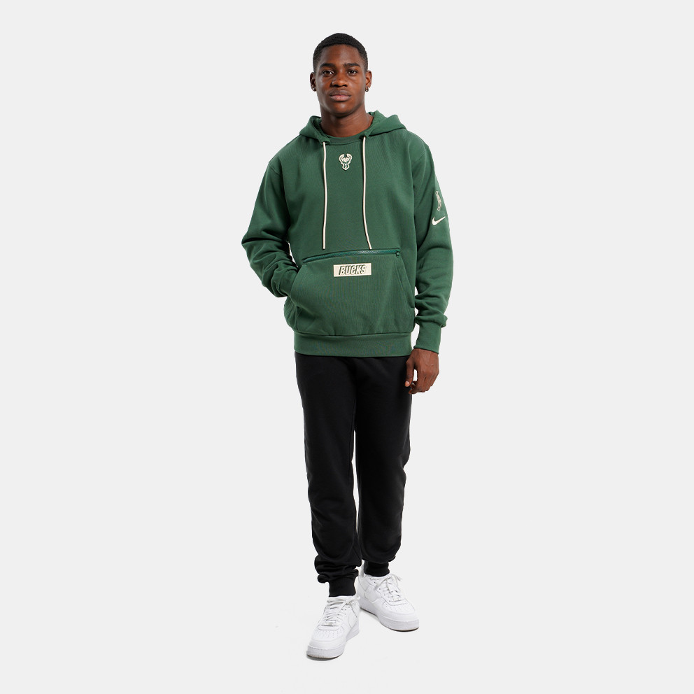 Nike NBA Milwaukee Bucks Courtside Fleece Ανδρική Μπλούζα με Κουκούλα