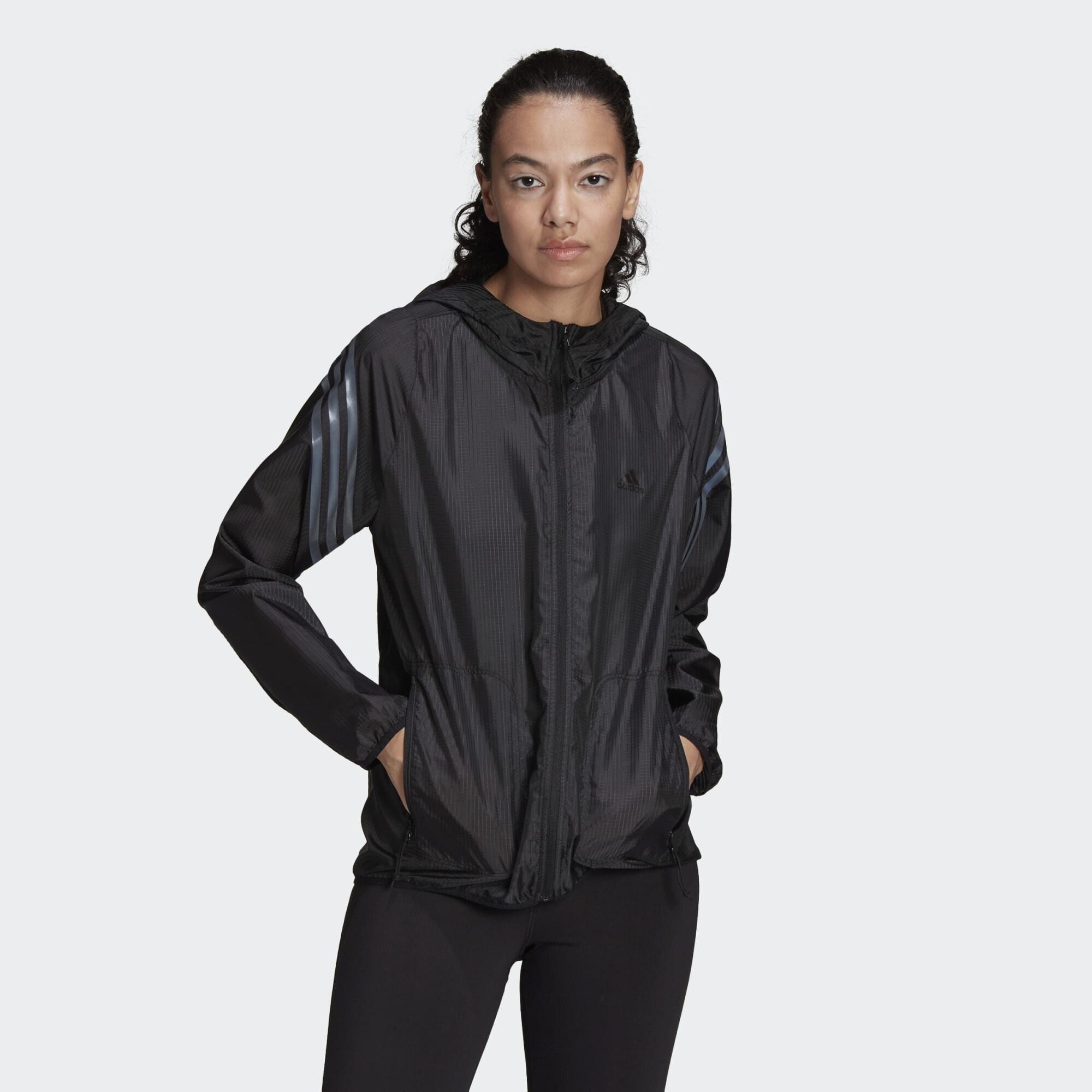 adidas Performance adidas Run Icons 3-Stripes Hooded Running Windbreaker (9000120950_1469)