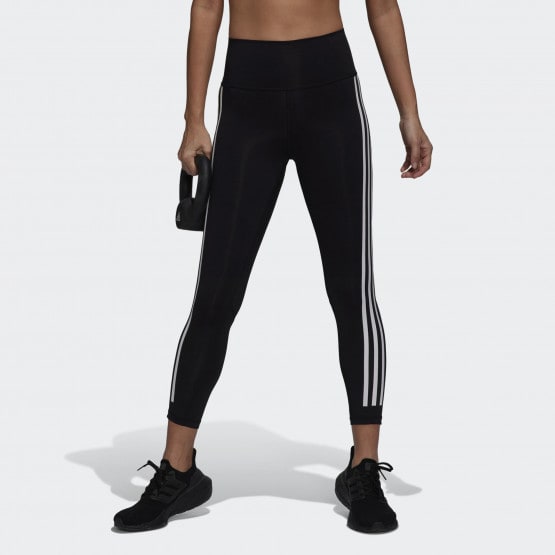 adidas Ladies' 3-Stripe Tight with Mesh, Black Women's Medium