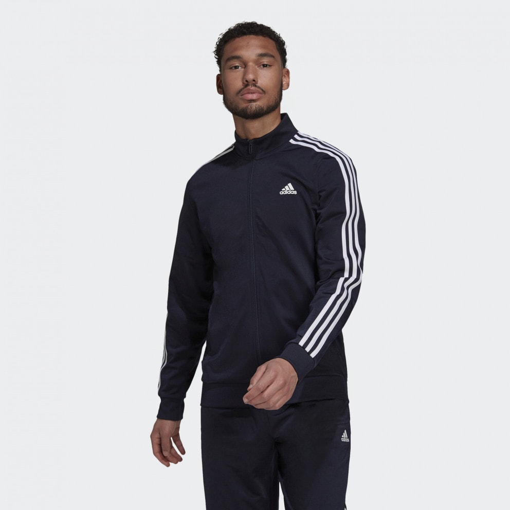 adidas Essentials Warm-Up 3-Stripes Track Jacket Legend Ink / White H46100