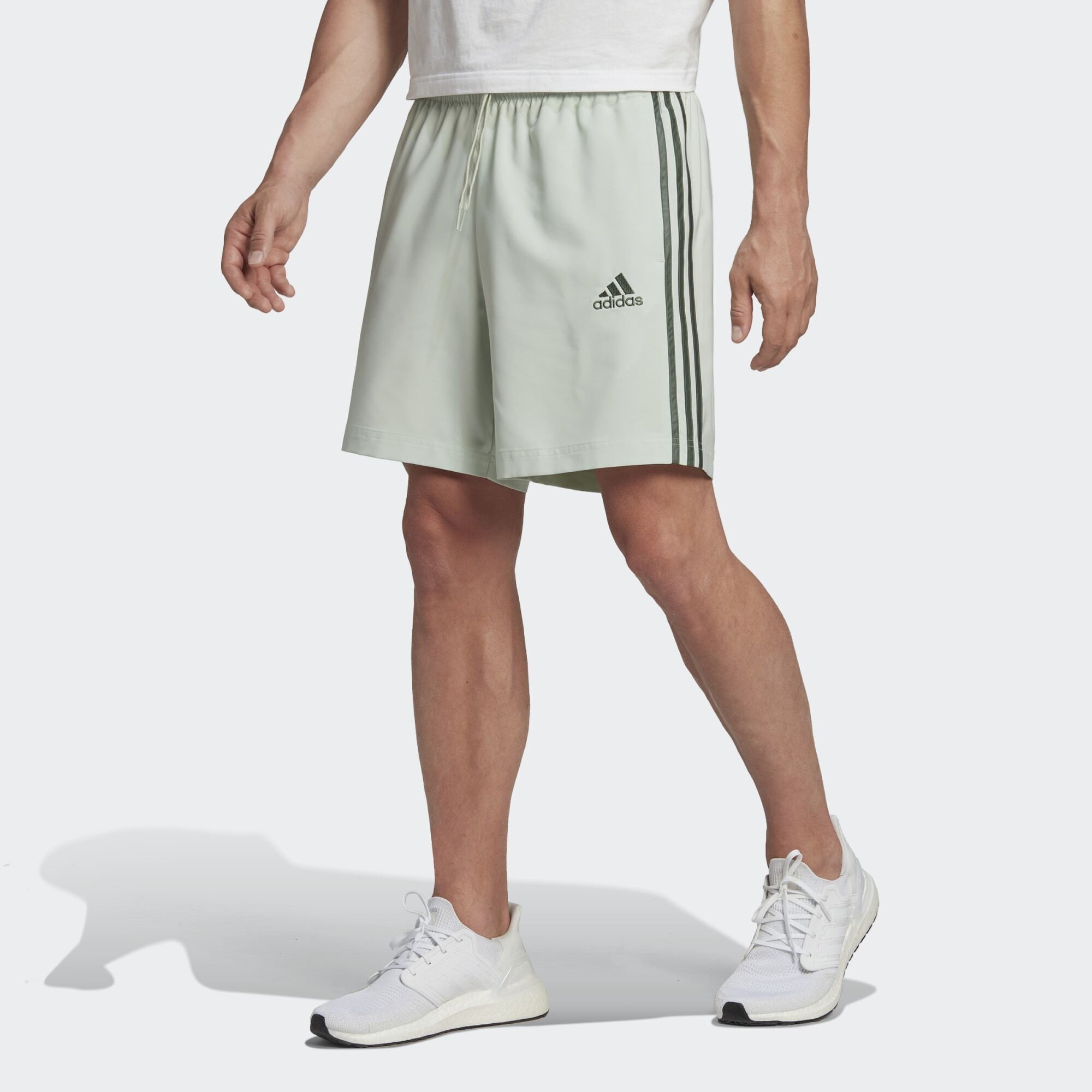 adidas Aeroready Essentials Chelsea 3 - Stripes Shorts Linen / Green Oxide HL2257 - adidas adidas women s prophere black pink