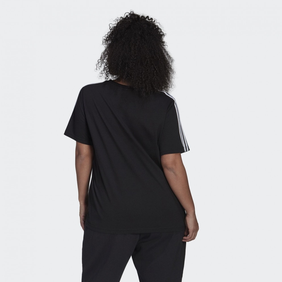 adidas Essentials Slim 3-Stripes Tee (Plus Size)