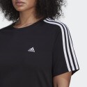 adidas Essentials Slim 3-Stripes Tee (Plus Size)