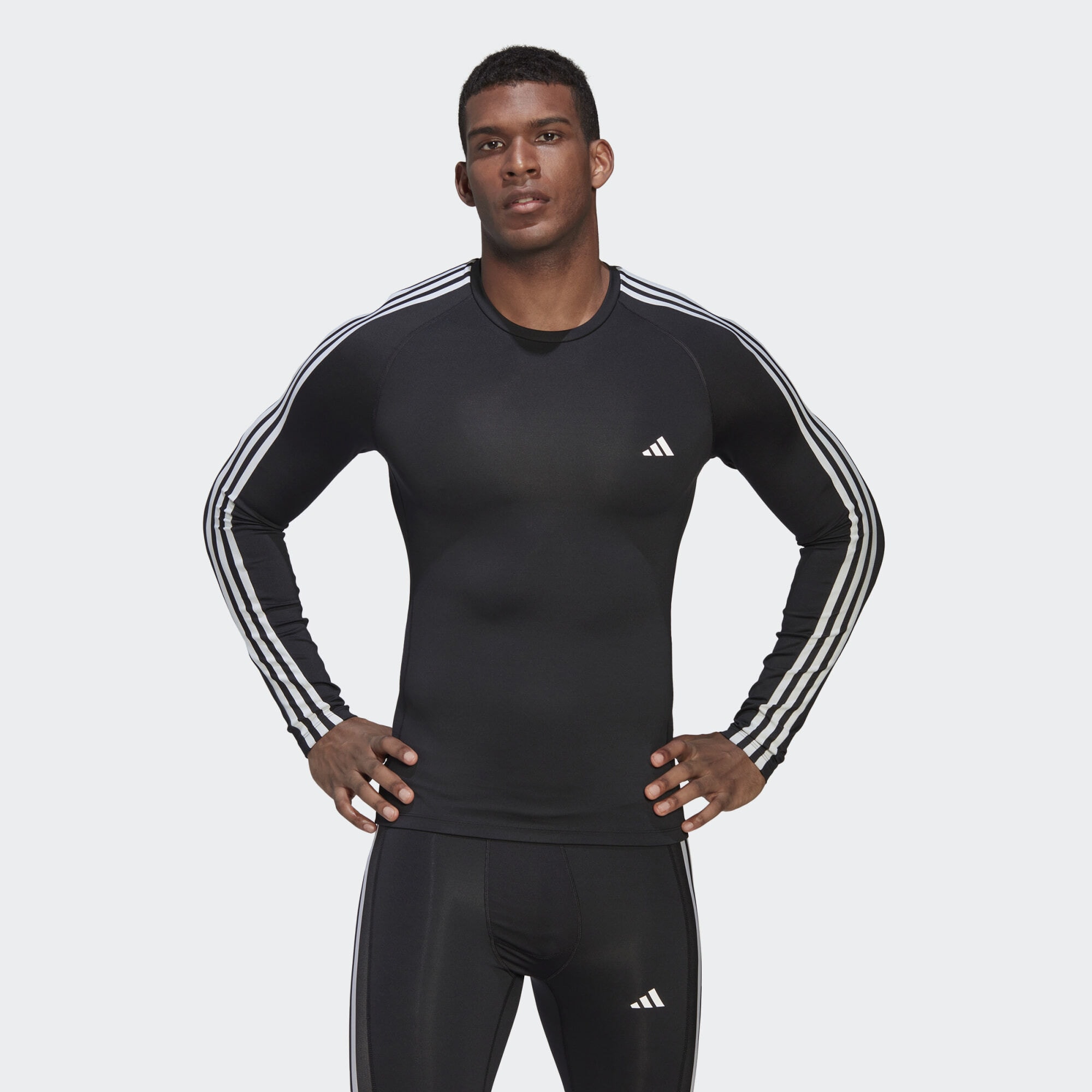 adidas Performance adidas Techfit 3-Stripes Training Long Sleeve Tee (9000121445_1469)