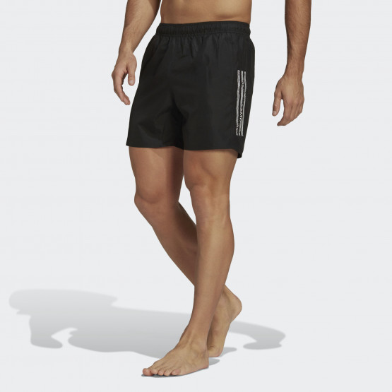 adidas Short Length Mid 3-Stripes Swim Shorts
