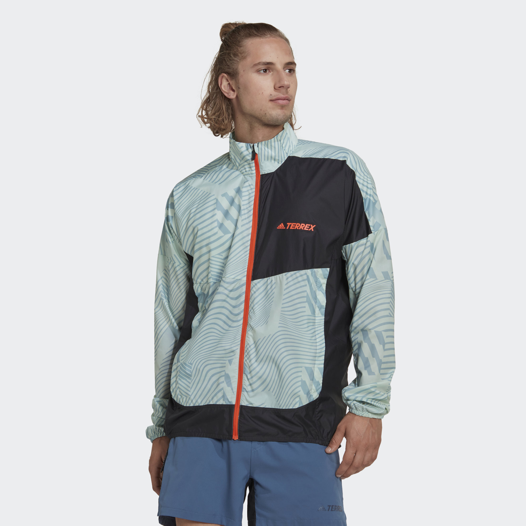 adidas Terrex Trail Running Printed Wind Jacket (9000123004_63015)
