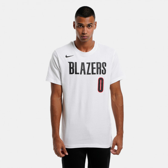 Faciliteter Ufrugtbar eksistens Nike NBA Portland Blazers Damian Lillard Men's T-Shirt White DR6395-100
