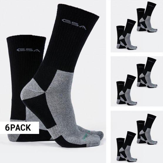 Gsa Crew Full Cushioned 6-Pack Men's Socks