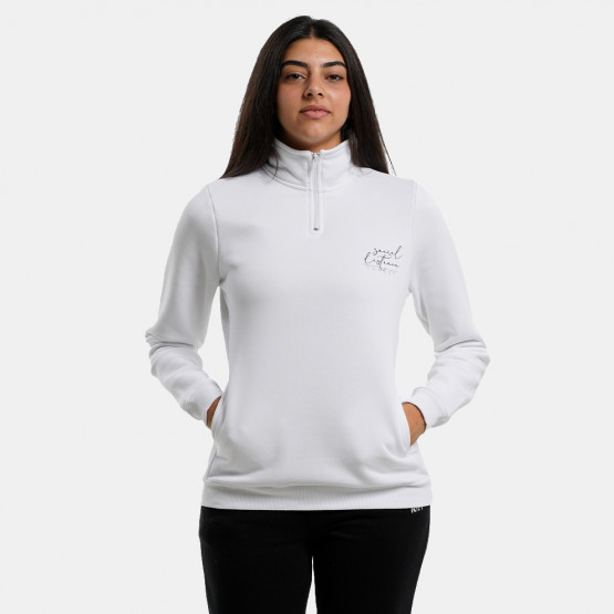 Target Zip Neck Fleece ''Social" Γυναικεία Μπλούζα Φούτερ