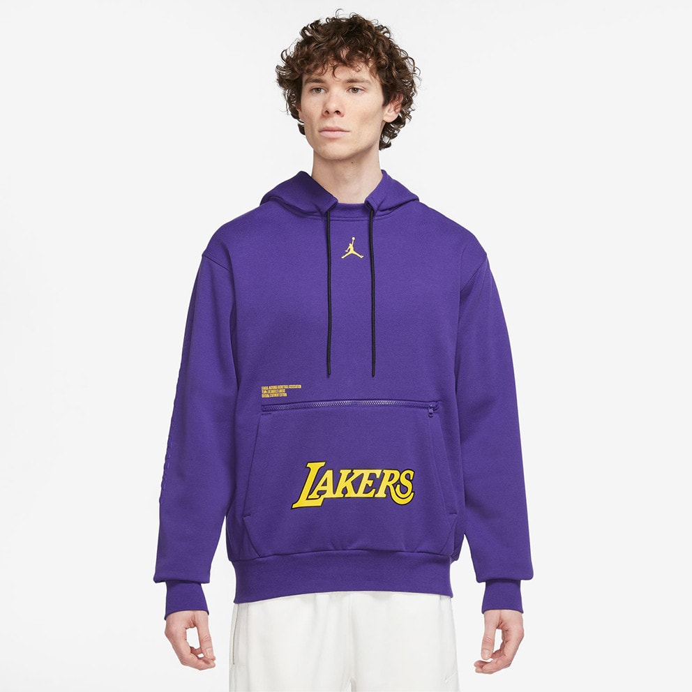 Nike Basketball NBA LA Lakers hooded long sleeve top in yellow