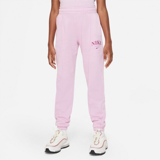 Pink nike sales track pants