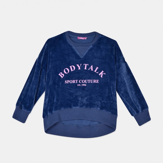 BodyTalk Velourg Crewneck Παιδική Μπλούζα Φούτερ