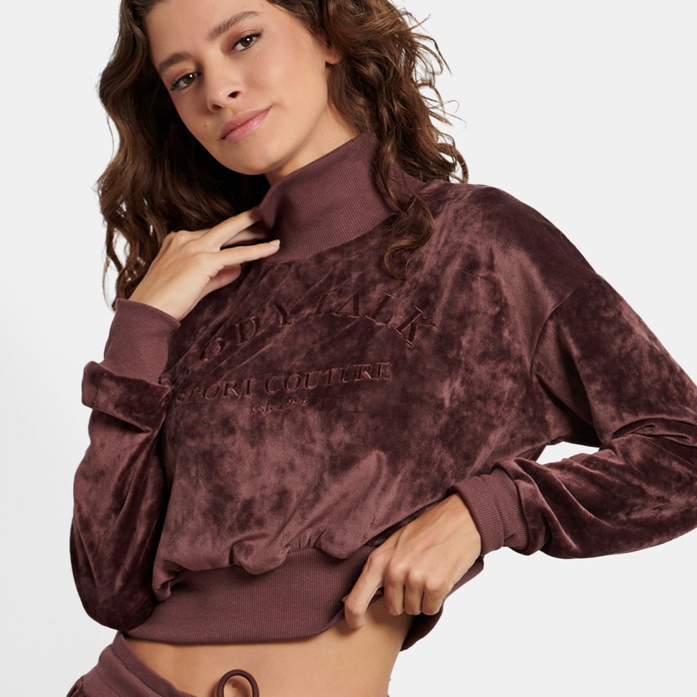 BodyTalk "Velour" Cropped Women's Sweater