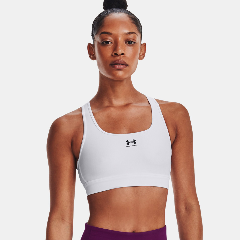 Under Armour UA Authentics Mid Padless Women's Sports Bra White//Black  1373865 - 100 - under armour project rock 3 kids training shoes