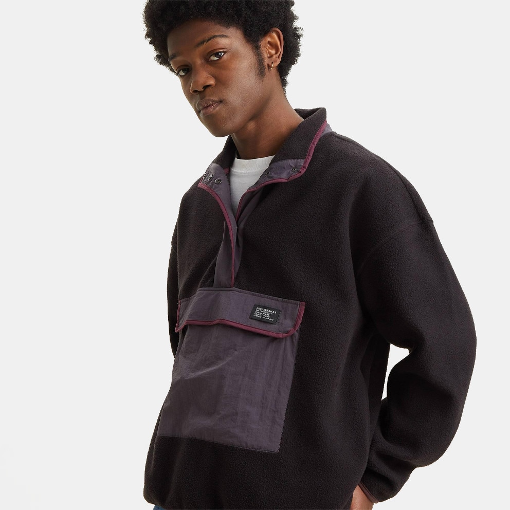 0000 Levis Polar Fleece Mock Men s Sweatshirt Black A3301