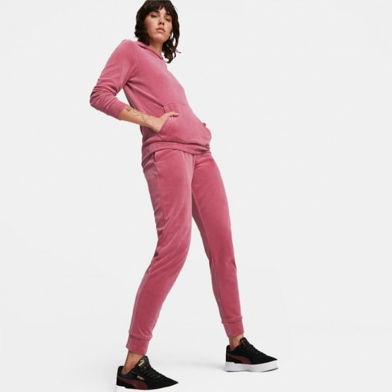 Puma Essentials Velour Women s Track Pants Pink 849965 45