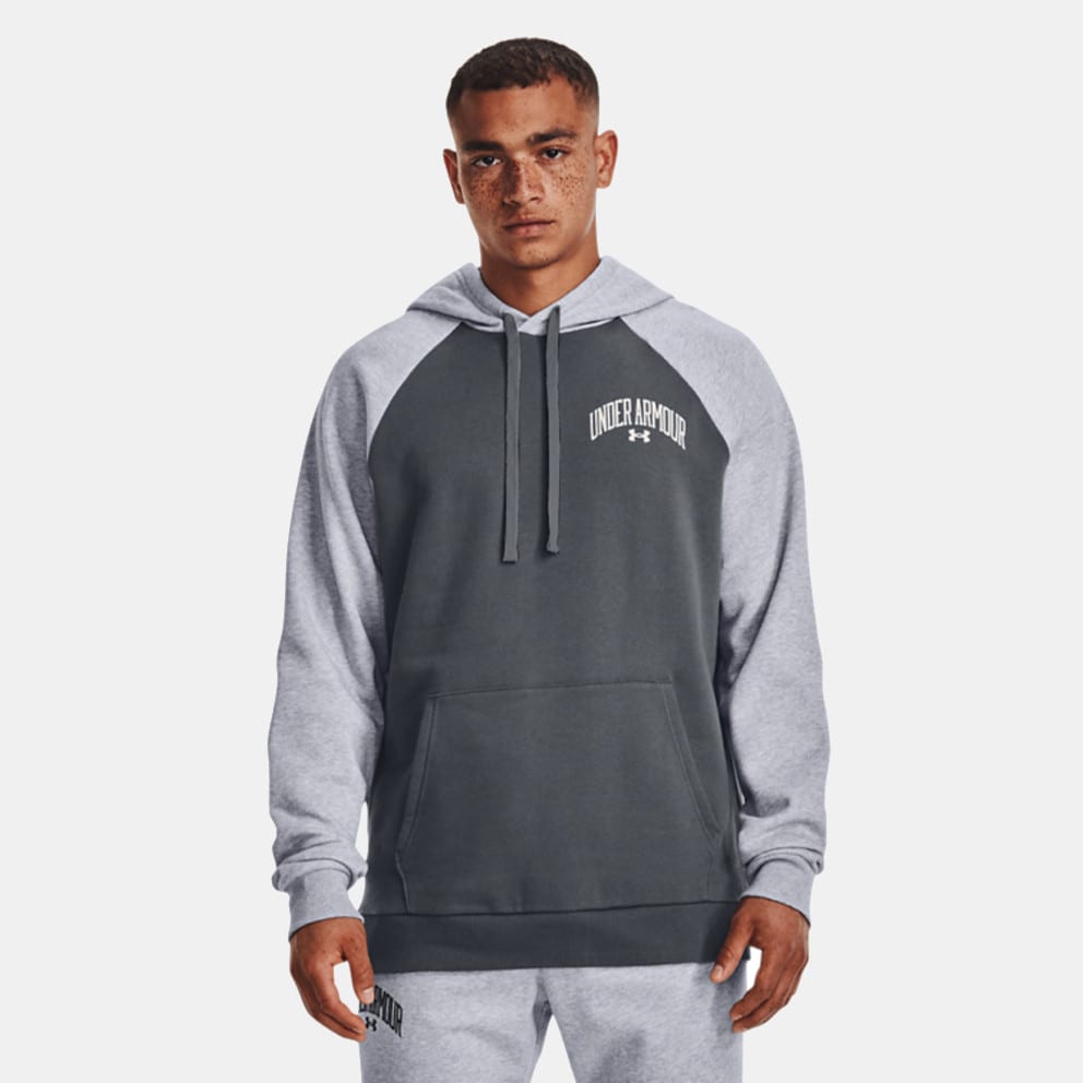 Under Armour Rival Fleece Wordmark Colorblock Ανδρική Μπλούζα με Κουκούλα