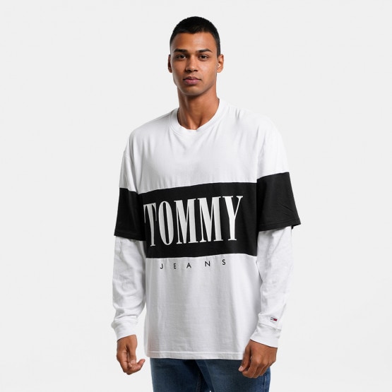 Tommy Jeans Skater Layer Logo Ανδρική Μπλούζα με Μακρύ Μανίκι