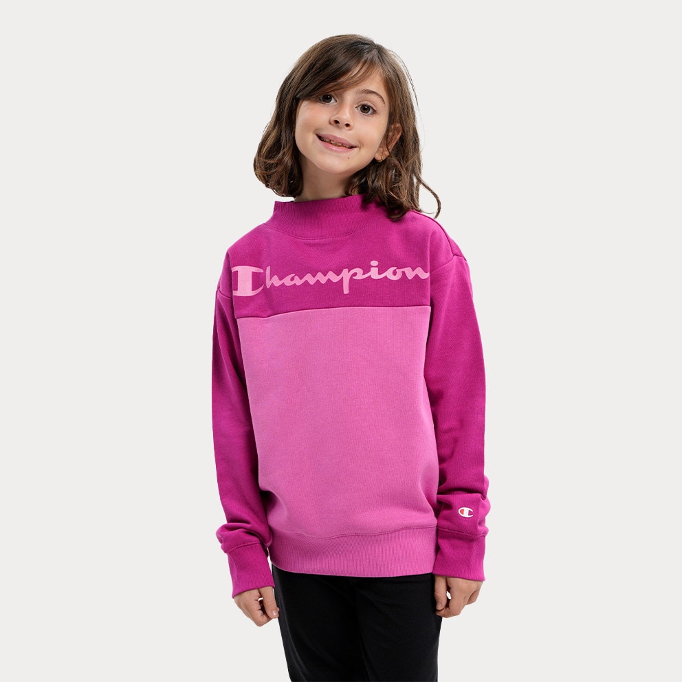 Champion Crewneck Kids' Sweatshirt Pink 404514 - polo-shirts women box Kids  - PS042