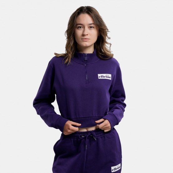 Ellesse Occhi Sweatshirt Crop Γυναικεία Μπλούζα με Κουκούλα