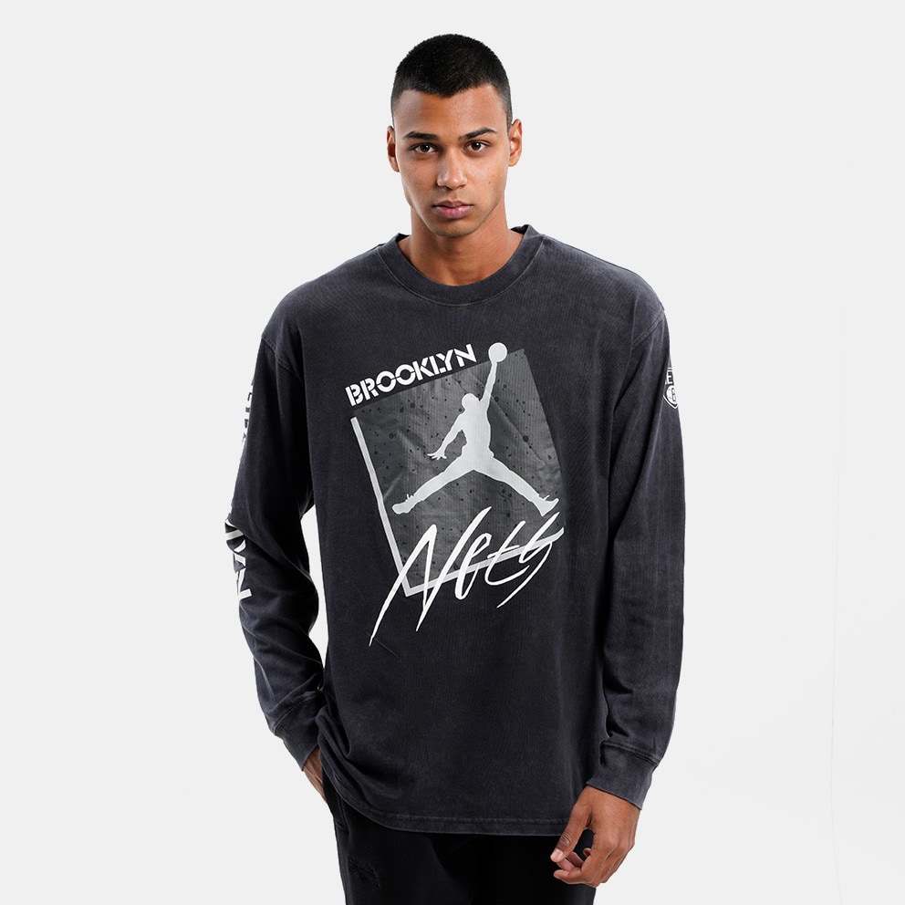 Jordan Brooklyn Nets Courtside Statement Edition Ανδρική Μπλούζα με Μακρύ Μανίκι (9000111496_1469)