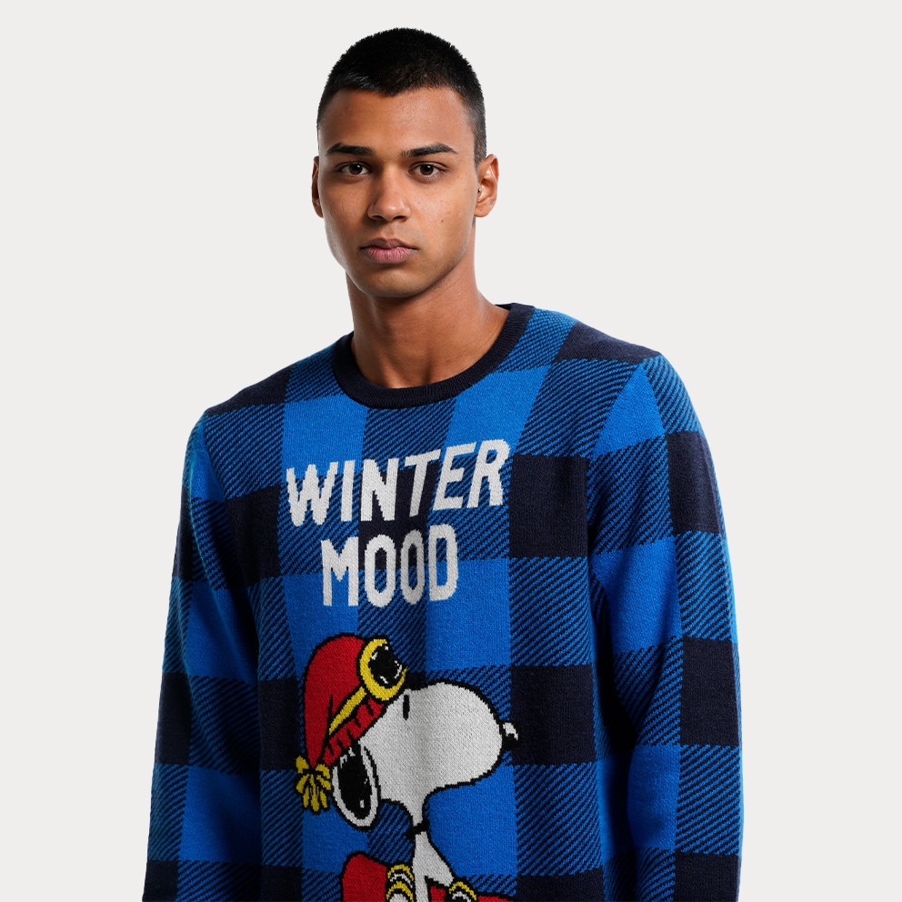 MC2 Snoopy Men\'s Sweater Blue/Black P 2 - 01320C - JACK & JONES Pullover  giallo pastello