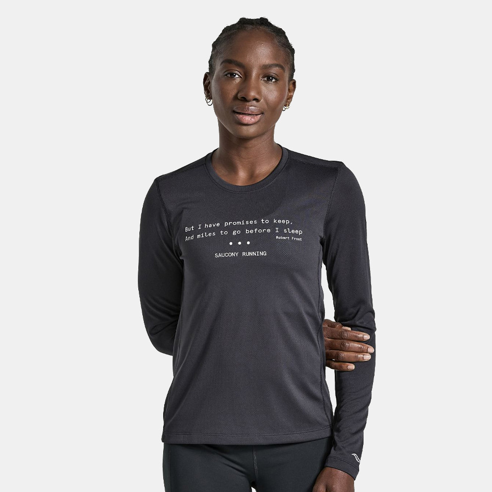 Saucony Stopwatch Graphic Long Γυναικεία Μπλούζα με Μακρύ Μανίκι (9000115907_1469)