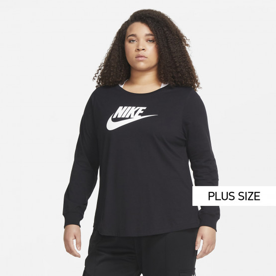 Nike Sportswear Essential Γυναικείο Plus Size T-shirt Με Μακρύ Μανίκι