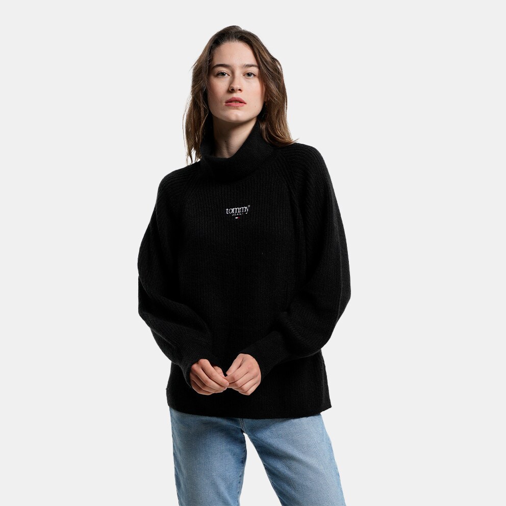 Tommy Jeans Rib-Knit Turtleneck Γυναικεία Μπλούζα Πουλόβερ