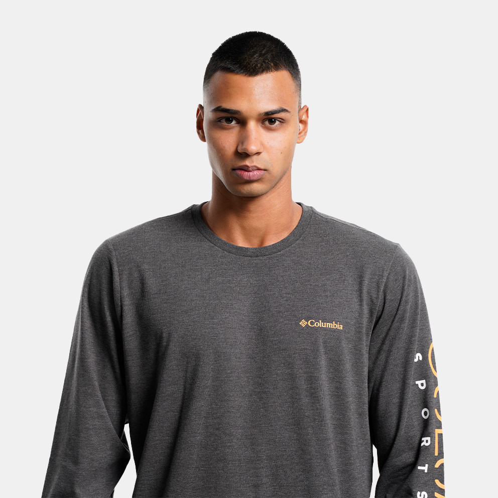 011 - Columbia CSC Basic Logo™ LS Men's Long Sleeved T - TEEN  logo-embroidered cotton hoodie Neutrals - Shirt Grey 2013561