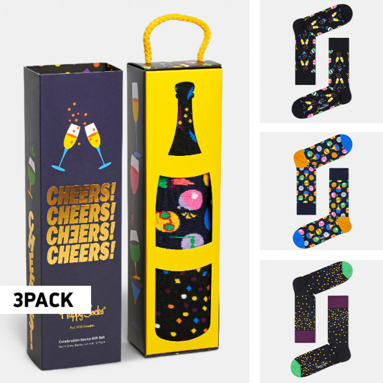 Happy Socks Celebration Gift Set 3-Pack Unisex Socks