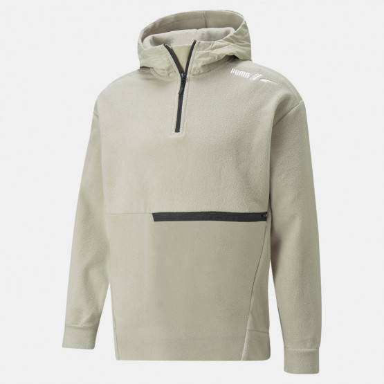 Puma Polarfleece Half-Zip Ανδρική Μπλούζα με Κουκούλα