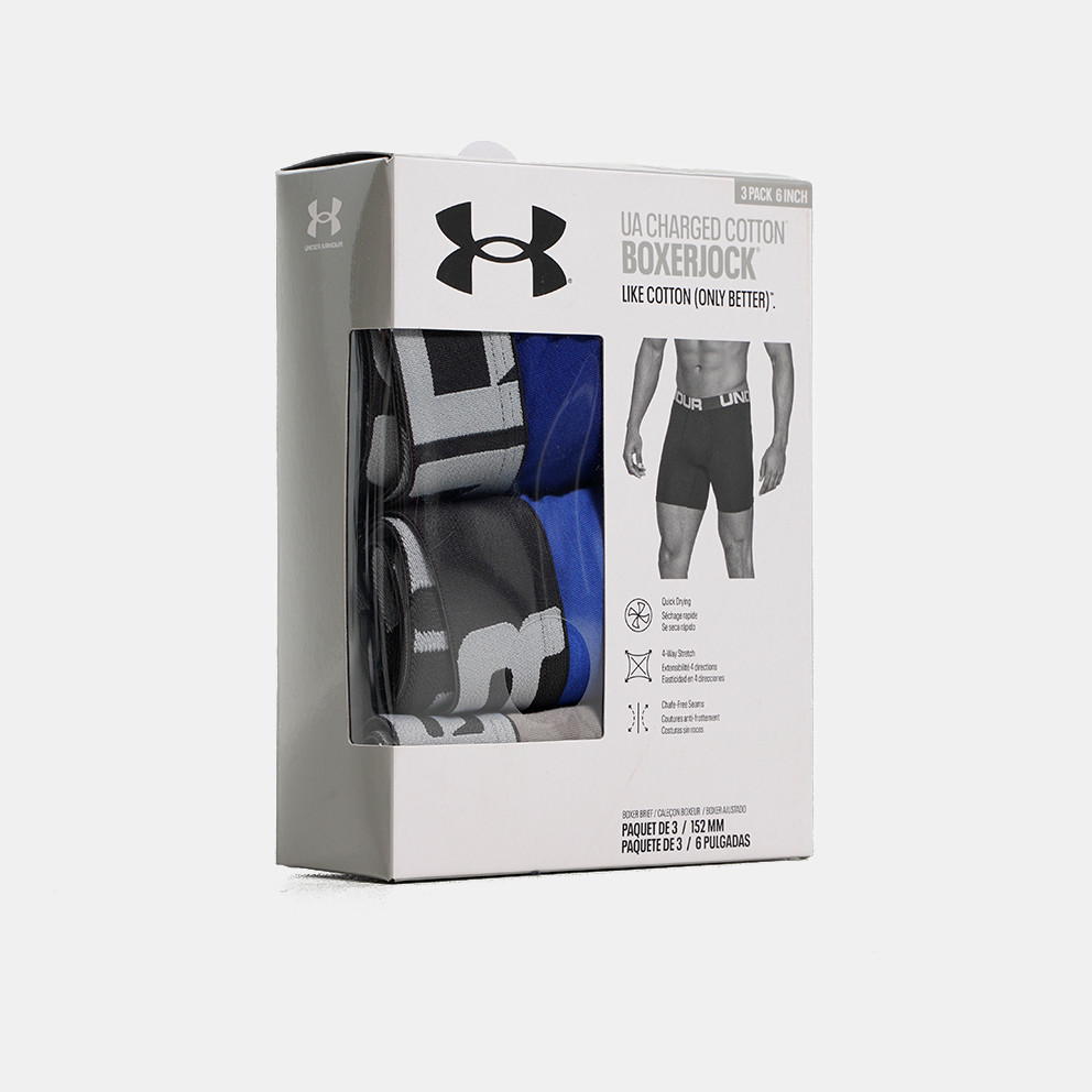 Under Armour Charged Cotton 6In 3-Pack Ανδρικά Μπόξερ