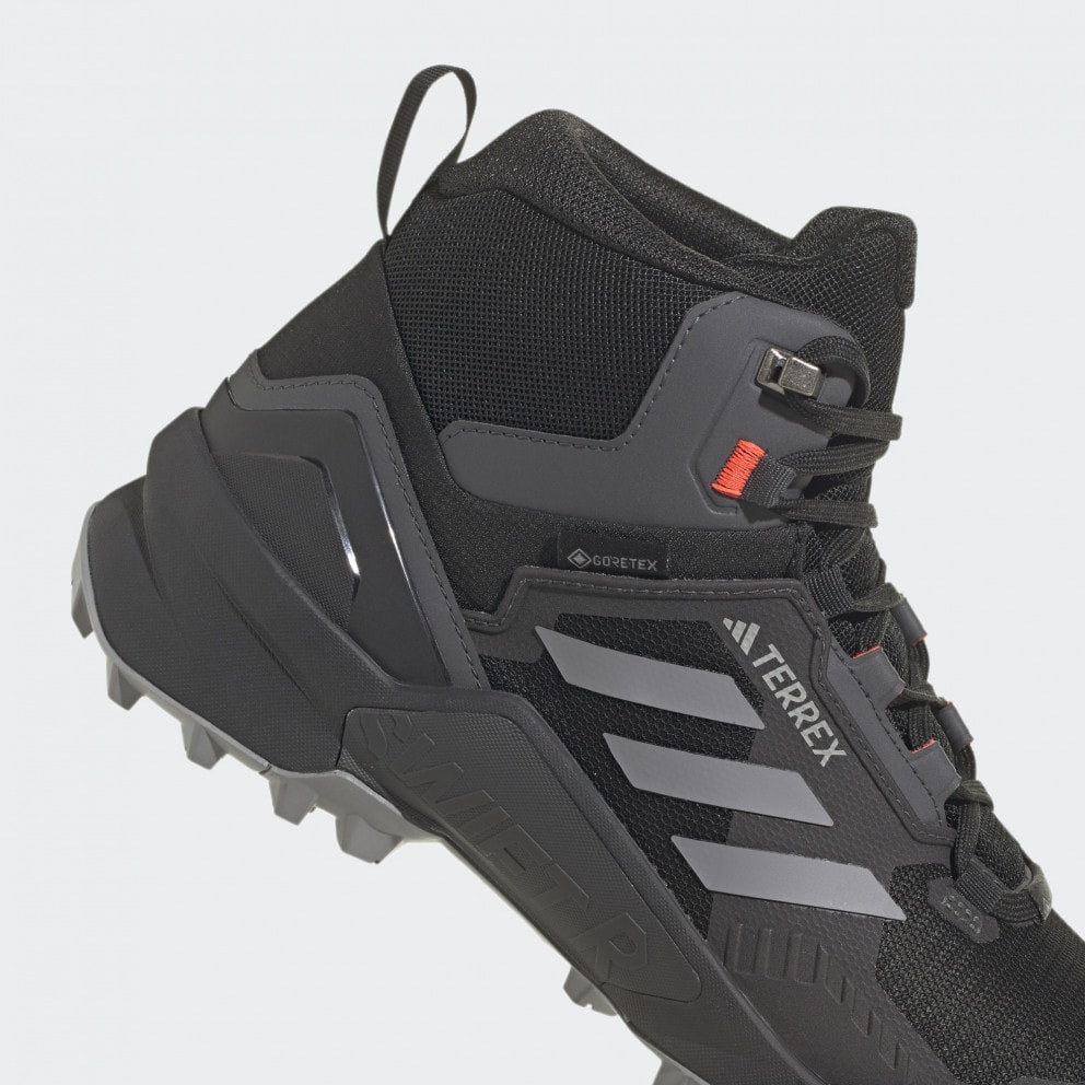 adidas Terrex Swift R3 Mid GORE TEX Hiking Shoes Core Black Grey Three Solar Red HR1308